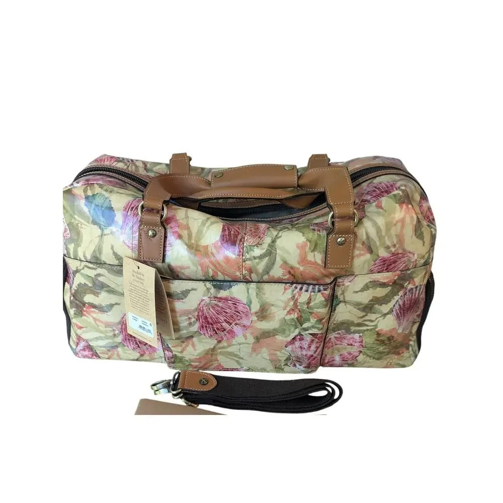 Patricia Nash Bag Seashells Mandara Overnighter Duffle Suitcase Travel NEW